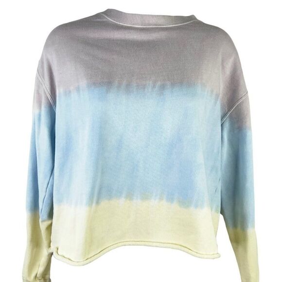 Spiritual Gangster Sunrise Dip Dye Sweatshirt Pullover Size Small Tie Dye Crop - Picture 2 of 7